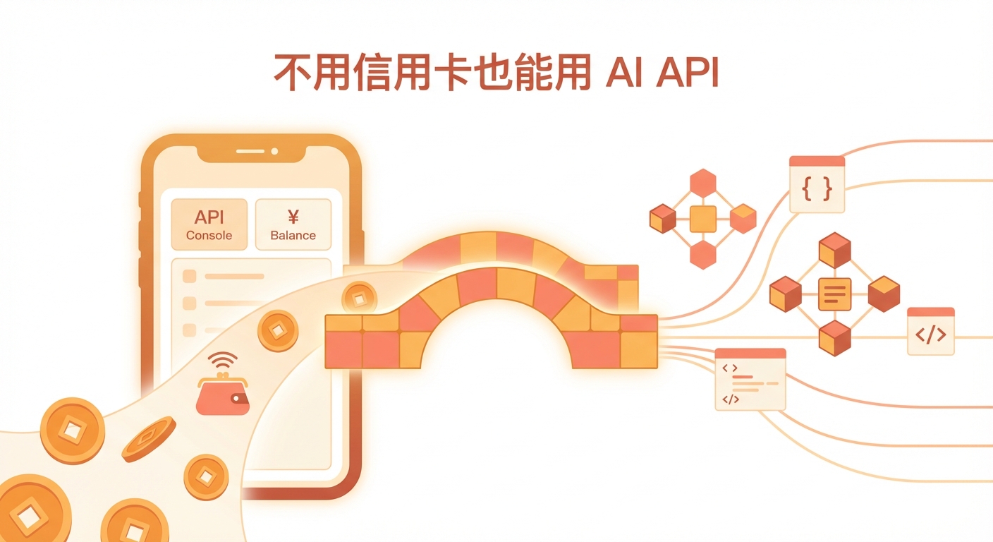 不用信用卡也能用 AI API:国内开发者付费方案完全指南